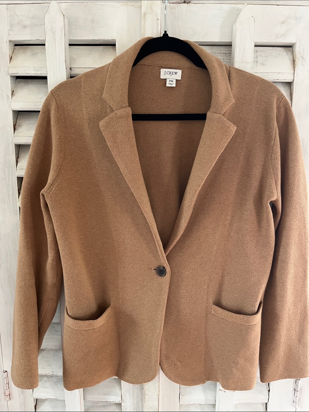 J. Crew Camel Brown Single-Button Blazer Petite Medium